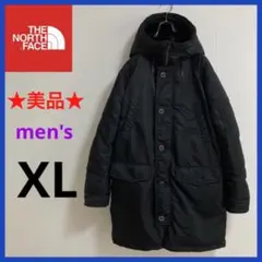 ★美品★ ノースフェイス ロングダウンコート ブラック メンズXL