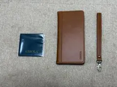 ♩♩新品・未使用 CIBOLA ブラウン手帳型ケース ストラップ付き