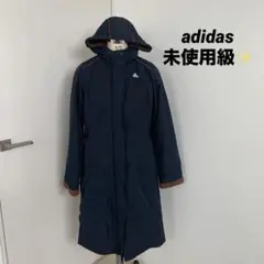 アディダス　ベンチコート　М adidas ネイビー　ブラウン　裏起毛