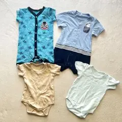 まとめ売り✨70-80㎝　男の子　ロンパース　くま　ドクロ　下着　コットン