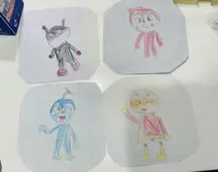 子どもの絵描き　画像3枚分
