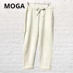 MOGA♡モガ テーパードパンツ スラックス ストレッチパンツ白 ウエストゴム