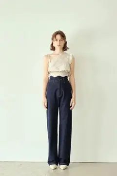 WAVE DESIGN HIGH WAIST DENIM