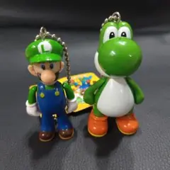 スーパーマリオ ☆ルイージ☆ ヨッシー ☆スイングキーホルダーセット2007年