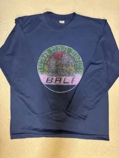 BALIロゴデザインのロンT 色　濃紺