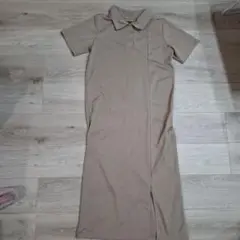 しまむら SUREVE ポロワンピース ベージュ L