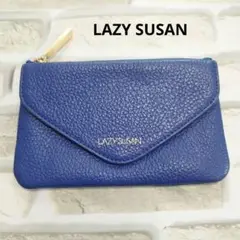 LAZY SUSAN 青 ポーチ ミラー付き