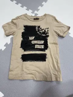 【お値下げ】DIESEL ベージュ Tシャツ ブラックプリント