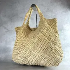 【美品】ファロルニ トートバッグ イントレ レザー 本革 ベージュ
