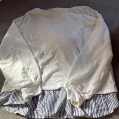 GAP ホワイト トレーナー パーカー　フリル付き