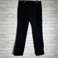 コーデュロイ ストレートパンツ 黒