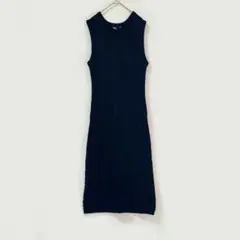 美品✨ ステューシーワンピース ニット リブ ワンピース ブラック