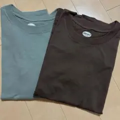 ノースリーブTシャツ2枚セット（グリーン・ブラウン）