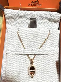 ❤未使用品❤ミニマイヨンPMネックレス ローズカンダーｘＰゴールド金具 エルメス HERMES エルメス ネックレス ミニ マイヨン PM ローズカンダー