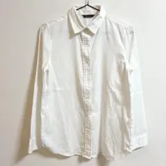 美品✨ジボール　GIVORSシンプル　綿混　白シャツ　L　きれいめコーデ