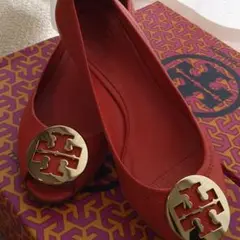 Tory Burch オープントゥ 23.5 オレンジ