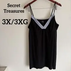 Secret Treasures【3X/3XG】キャミソール ネグリジェ 黒