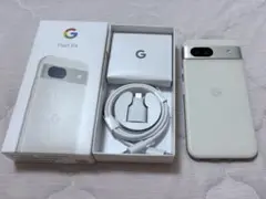 Google Pixel 8aホワイト 本体 充電ケーブル 透明ケース付き