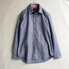 美品　LEOZ メンズ　長袖　ワイシャツ　チェック　L オシャレ