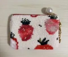 フェイラー♡︎ストロベリードット　キー＆カードポーチ