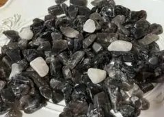 モリオン(黒水晶)&カルセドニー入り　細石　50g 魔除け　邪気祓い