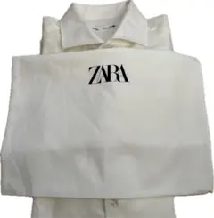 【美品】ZARA ザラ ホワイト長袖 メンズ 白シャツ フォーマルシャツ メンズ