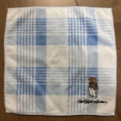 ラルフローレン　チェック柄タオル クマ刺繍