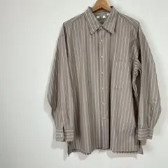 UNIQLO ブロードオーバーサイズストライプシャツ L