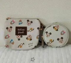 【 新品未使用 】しまむら ディズニー ミニポーチ 丸形ポーチ 2点セット