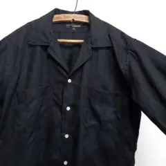美品 MOJITO ブラックリネン アブサンシャツ S 開襟シャツ リネンシャツ