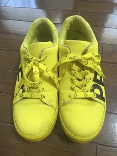 【訳あり】パーリーゲイツ　ロゴシューズ　ニコちゃん　イエロー　25.5