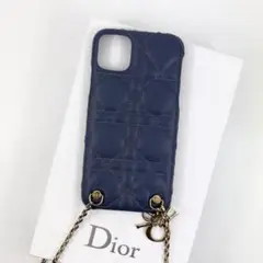 美品 Dior ディオール iPhone11promaxケース チェーン付き