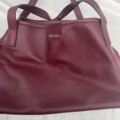 max mara マックスマーラ レッド ハンドバッグ トートバッグ レザー