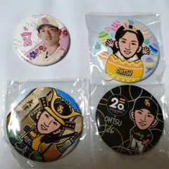 ホークス若鷹ガチャ　大津亮介選手 缶バッジ 4個セット