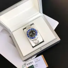 ROLEX 自動巻き腕時計 ブルー/ブラック