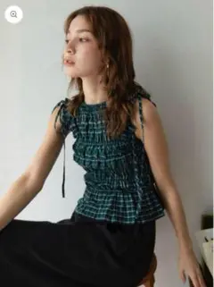 試着のみ RANCLIC shirring drawstring tops