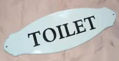 TOILET サインプレート ホワイト