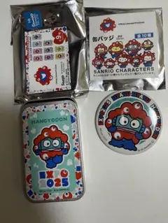 ハンギョドン　関西万博 サンリオミャクミャク　缶バッジ　スライド缶ケース