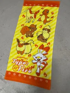 ポケットモンスター タオル　ヒトカゲ　ブースター　ほのお　ヒバニー　ポケモン