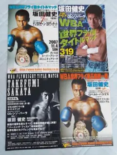 WBA世界フライ級タイトルマッチ　坂田健史vsロレンソパーラ　ボクシングポスター ボクシング WBA世界フライ級暫定王座決定戦 坂田健史×ロベルト