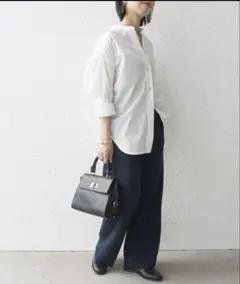SHIPS any:〈洗濯機可能〉REPREVE バンド カラー シャツ