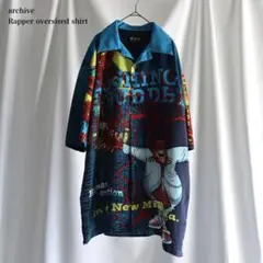 90〜00s archive Rapper Graphic big Shirt