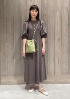 8/14まで出品予定　アダムエロペ　ボタンディテールワンピース￥13,200