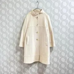 MAKELET♡スタンドカラーコート アンゴラ ウール シングルボタン 11AR