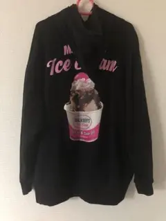 land by milkboy カップ アイスクリーム パーカー ブラック