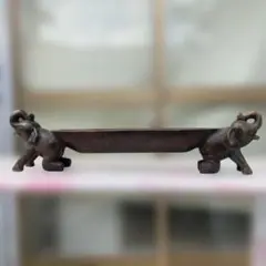 （539）木彫り 象 ゾウ 置物 小物入れ アジアン雑貨