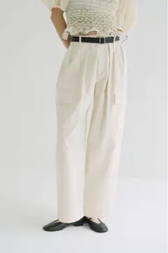 CLANE WIDE TUCK WORK PANTS
