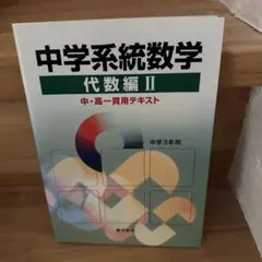 中学系統数学 中・高一貫用テキスト 代数編2