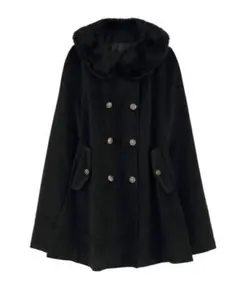 axes femme　3way襟ケープコート