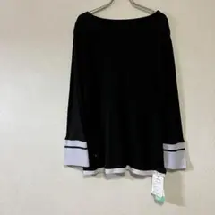 エニワイズ　未使用カットソー　ロングスリーブ　袖口スリット　ブラック